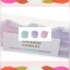 New True Living Macaron Candles, 3 ct, “Save the Date” Candles